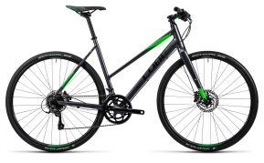 Cube SL ROAD PRO grey black flashgreen női kerékpár 2016